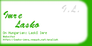 imre lasko business card